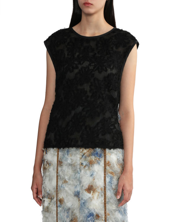Textured floral top image number 2