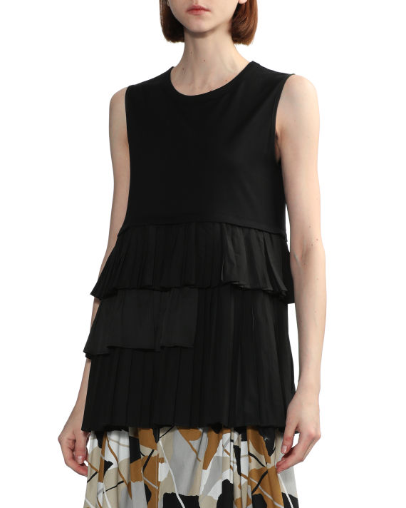 Panelled pleated tank top image number 2