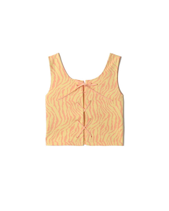 Patterned lace-up tank top image number 0