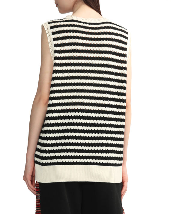Open-knit striped vest image number 8