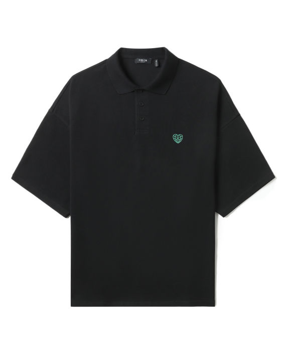 Pique logo embroidery polo shirt image number 1
