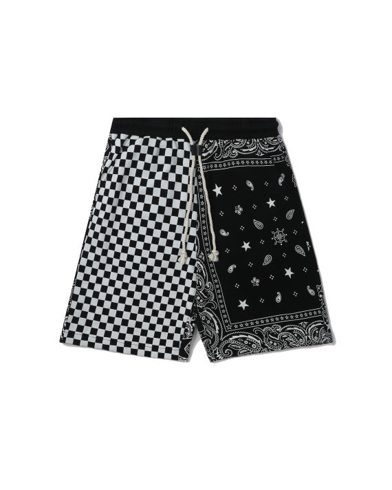 Terry paisley check shorts image number 0
