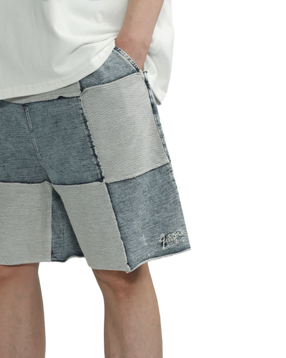 Patchwork check shorts image number 4