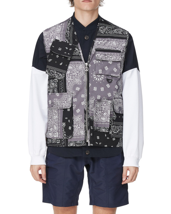 FIVE CM Bandana print vest