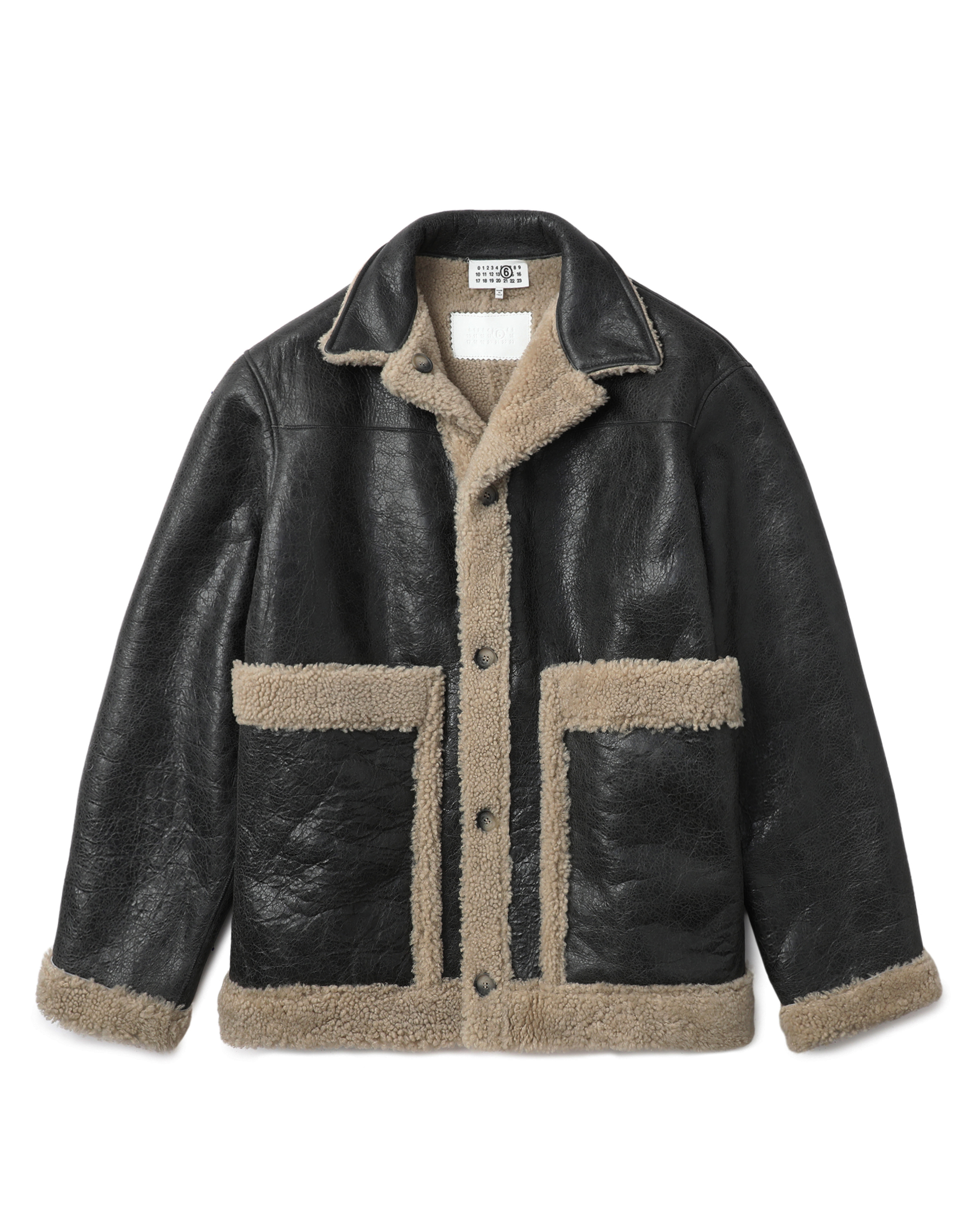 MM6 MAISON MARGIELA Reversible leather/shearling jacket | ITeSHOP