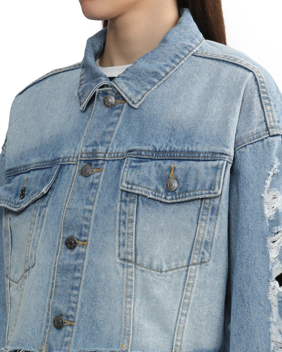 X-GIRL Cropped denim jacket