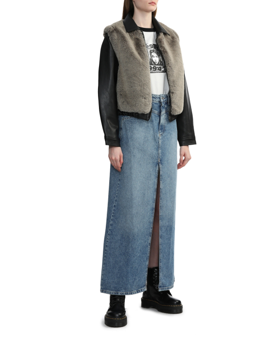 X-GIRL Panelled faux-leather jacket