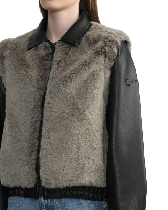 X-GIRL Panelled faux-leather jacket