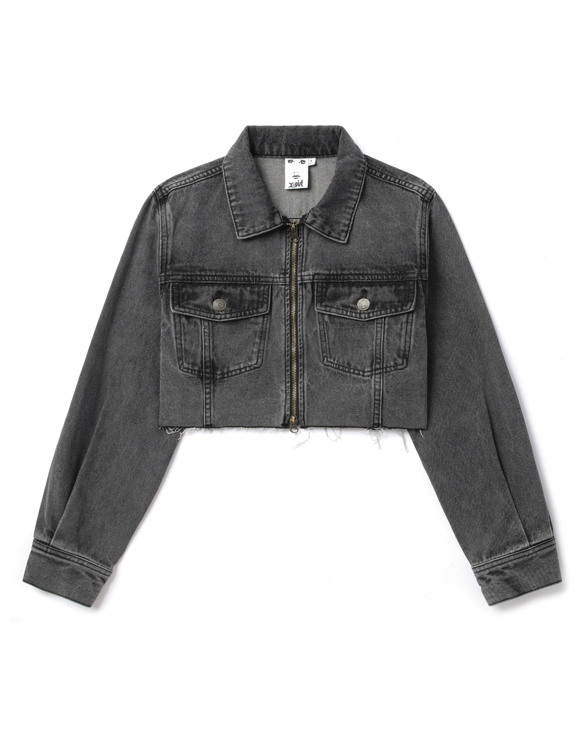 ジャケット・アウター X-girl DENIM CROPPED SHIRT ジャケット・アウター X-girl DENIM CROPPED SHIRT X-girl
