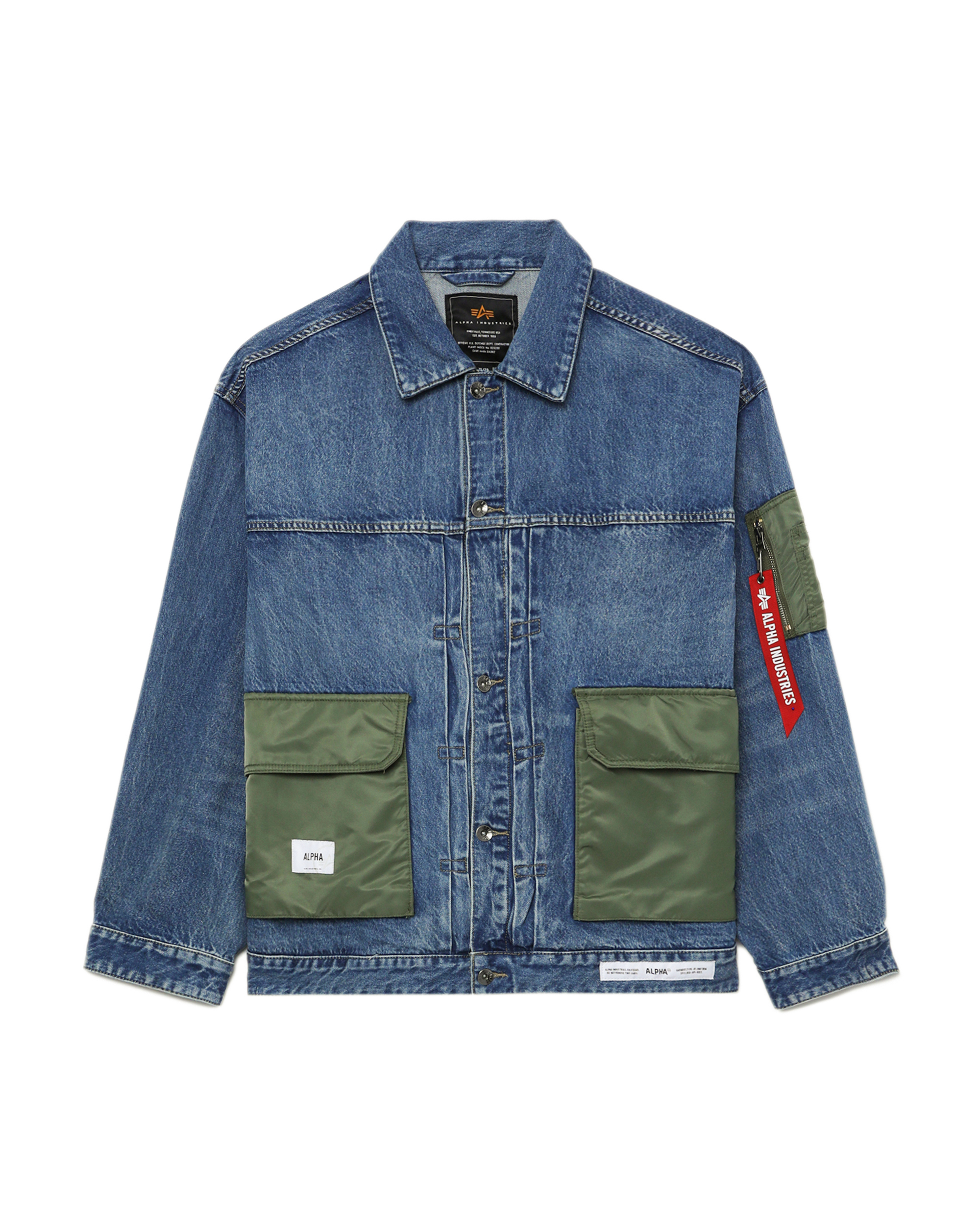 Alpha m denim jacket best sale