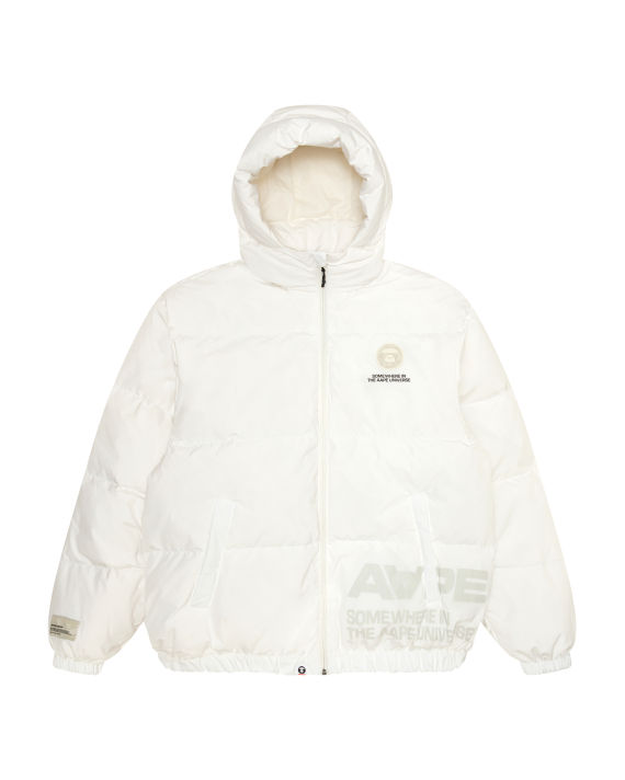 AAPE Moonface patch hooded down jacket | ITeSHOP