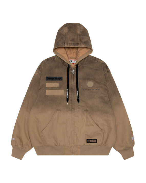 Moonface patch hooded zip jacket image number 0