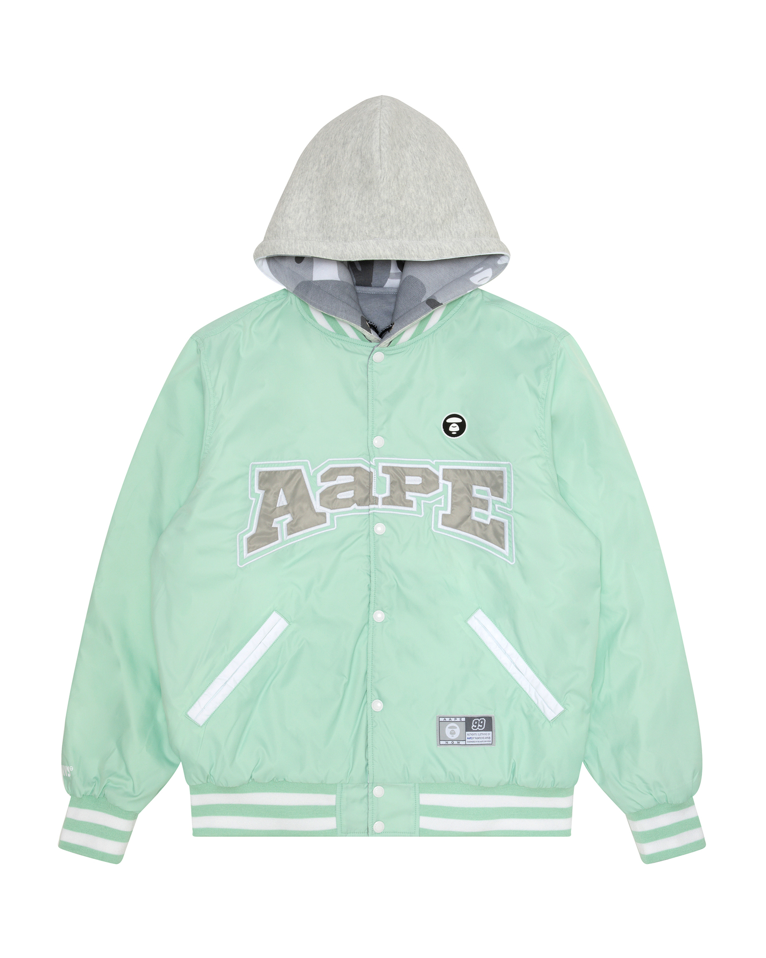 Moonface reversible hooded snap-button jacket