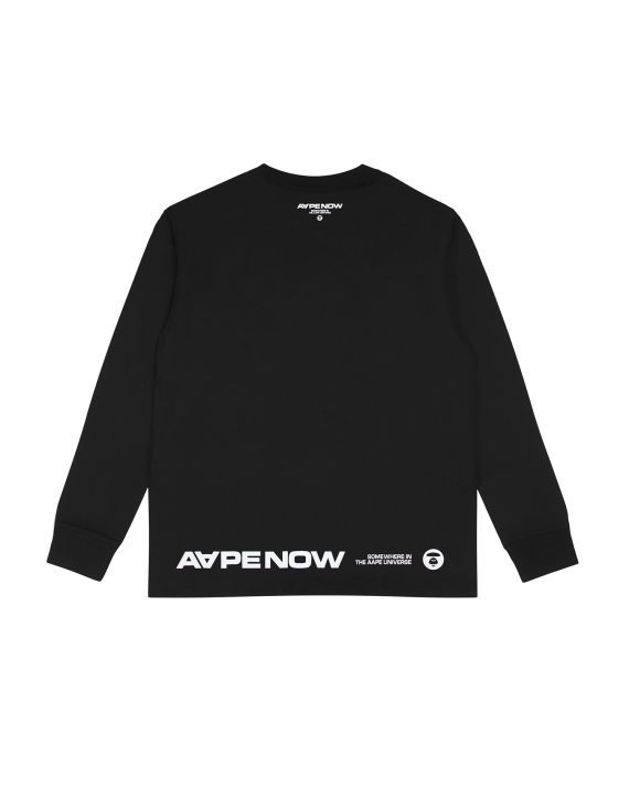 Moonface embroidered long sleeve tee image number 1