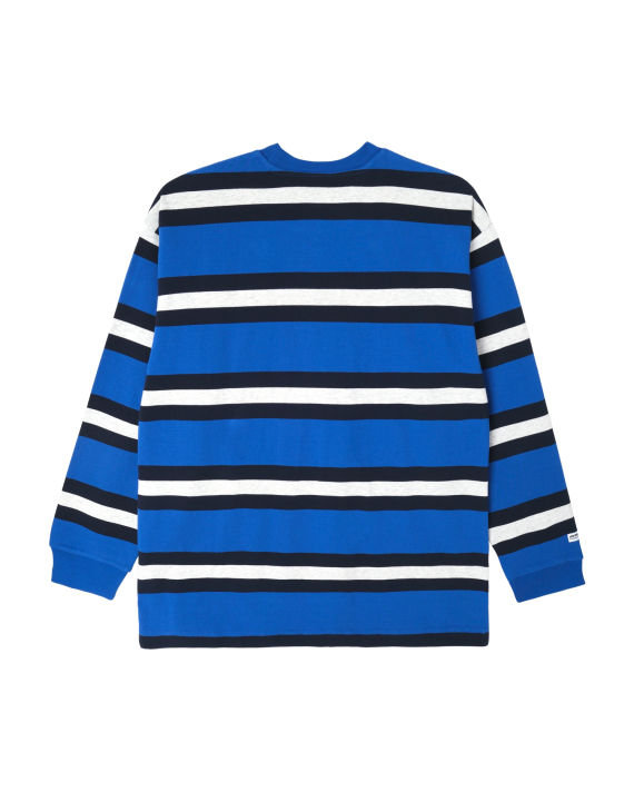 Moonface striped long-sleeve tee image number 1