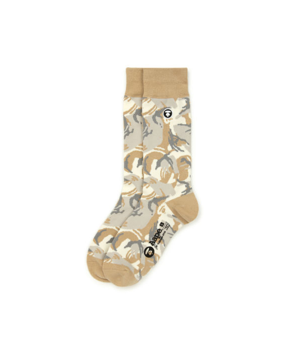 Moonface embroidered camo crew socks image number 0