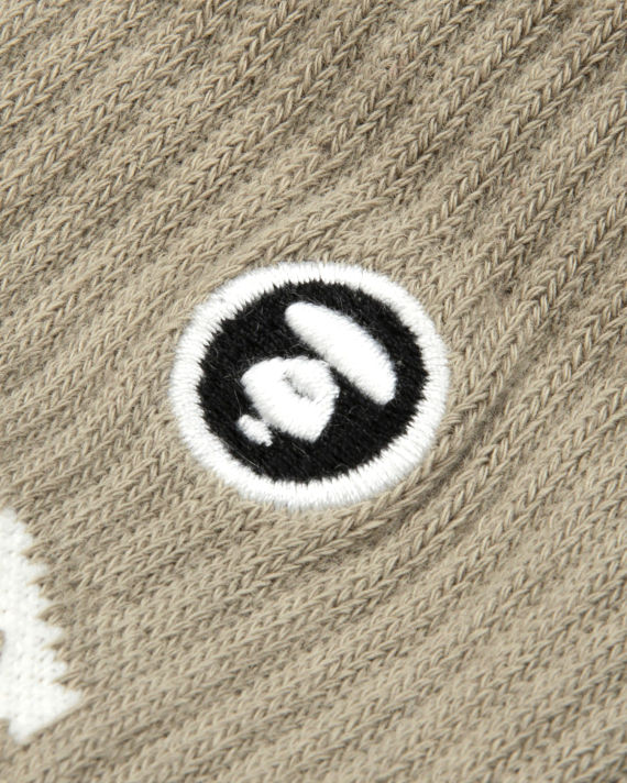 Moonface embroidered crew socks image number 3