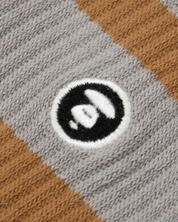 Moonface embroidered striped socks image number 3