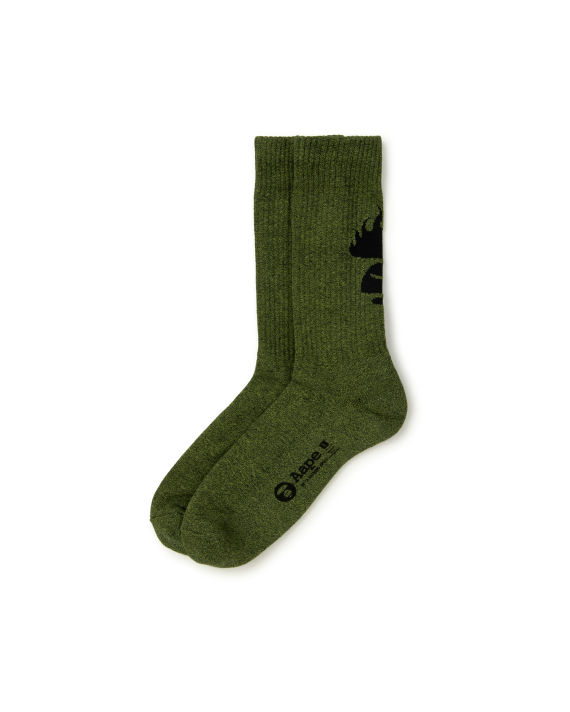 Moonface flame graphic socks image number 0