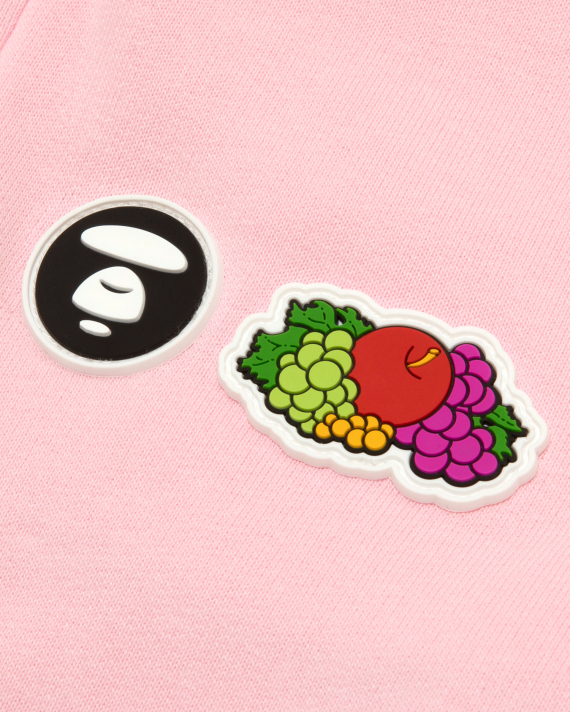 AAPE X Fruit of the loom Moonface logo sweat shorts