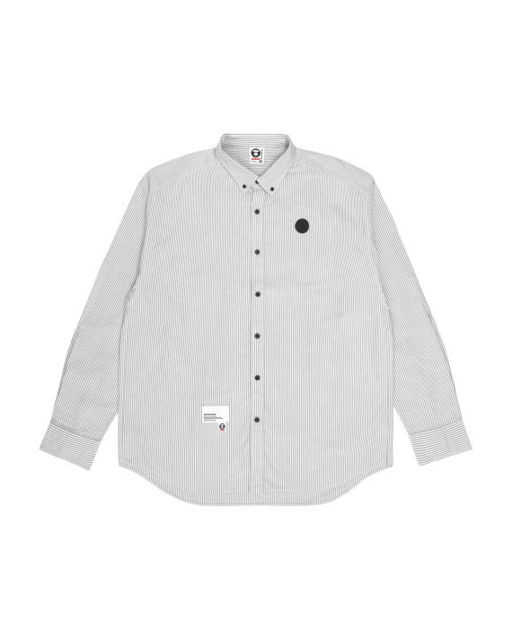 Moonface patch striped shirt image number 0