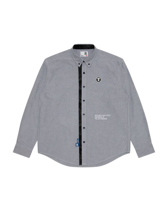 Moonface camo placket button-down shirt image number 0