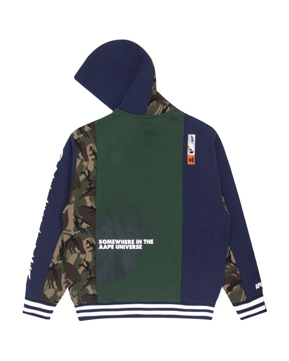 AAPE Mismatch camo varsity jacket