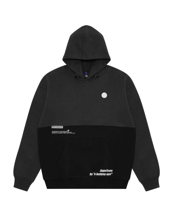 Moonface patch panelled hoodie image number 0