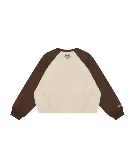 AAPE College crew neck raglan sweatshirt
