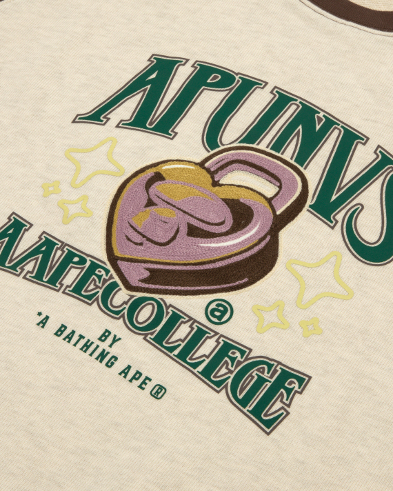 AAPE College crew neck raglan sweatshirt