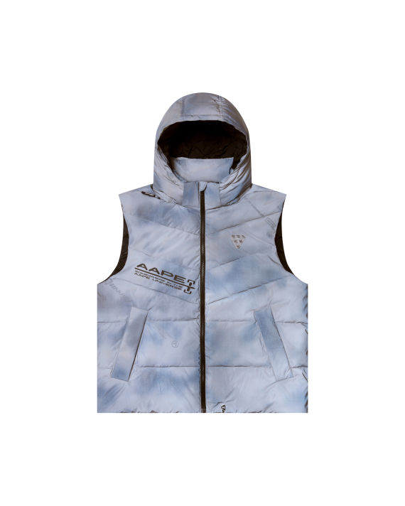 Moonface patch hooded padded vest image number 0