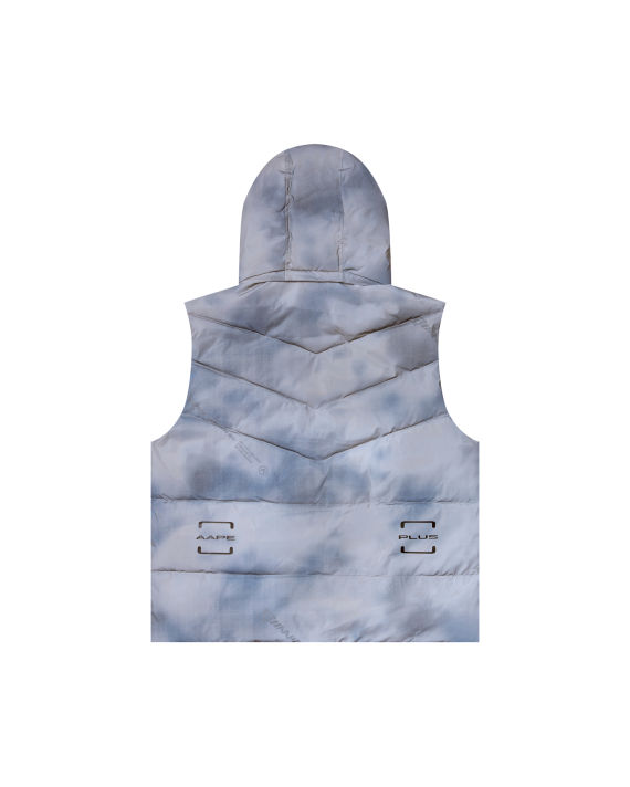 Moonface patch hooded padded vest image number 1
