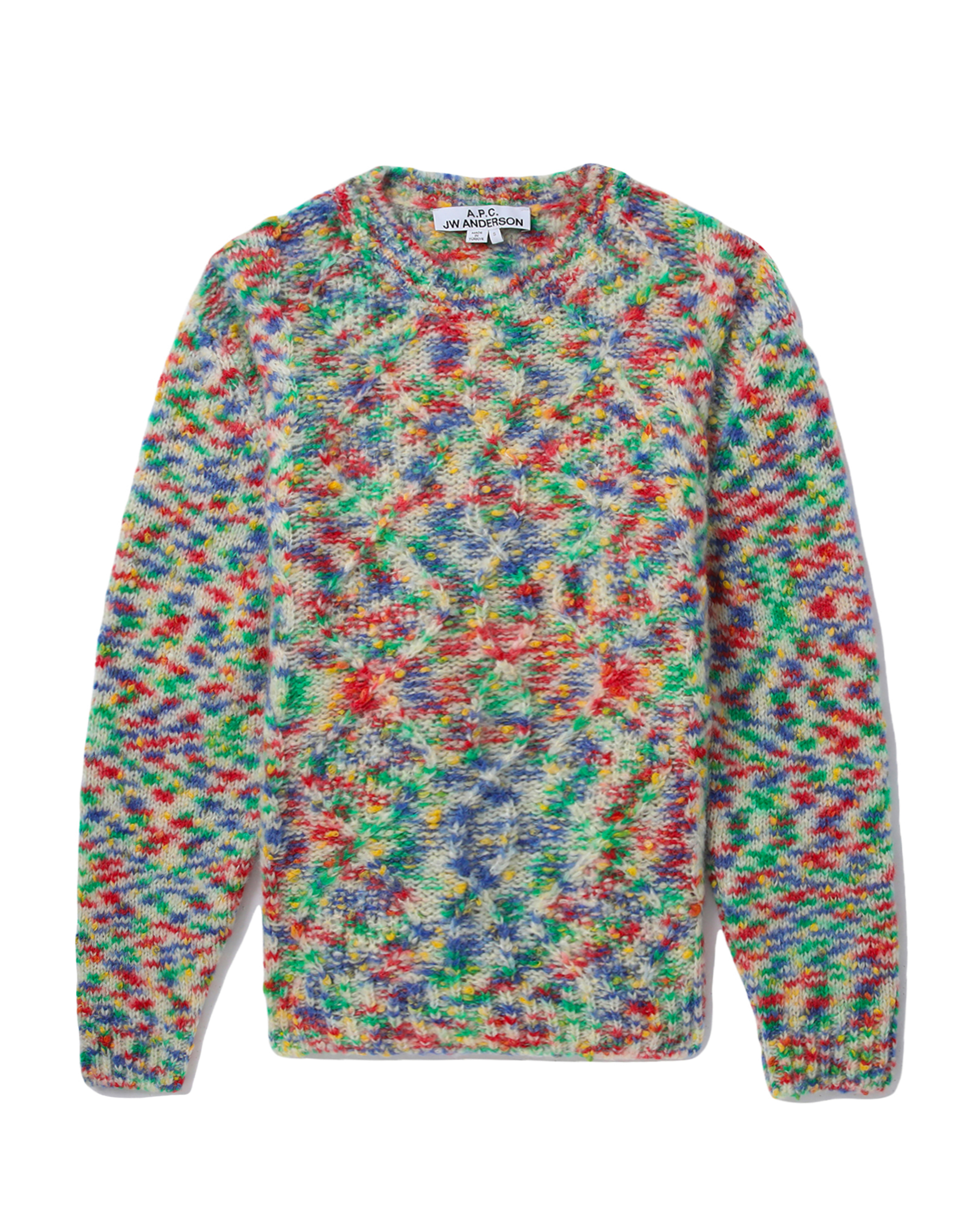 X JW Anderson multicoloured cable-knit pullover