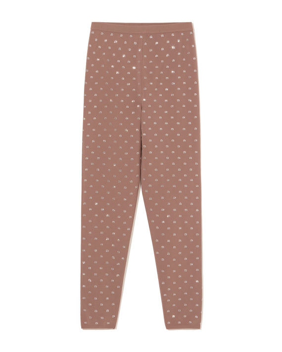 alexander wang Crystal logo leggings