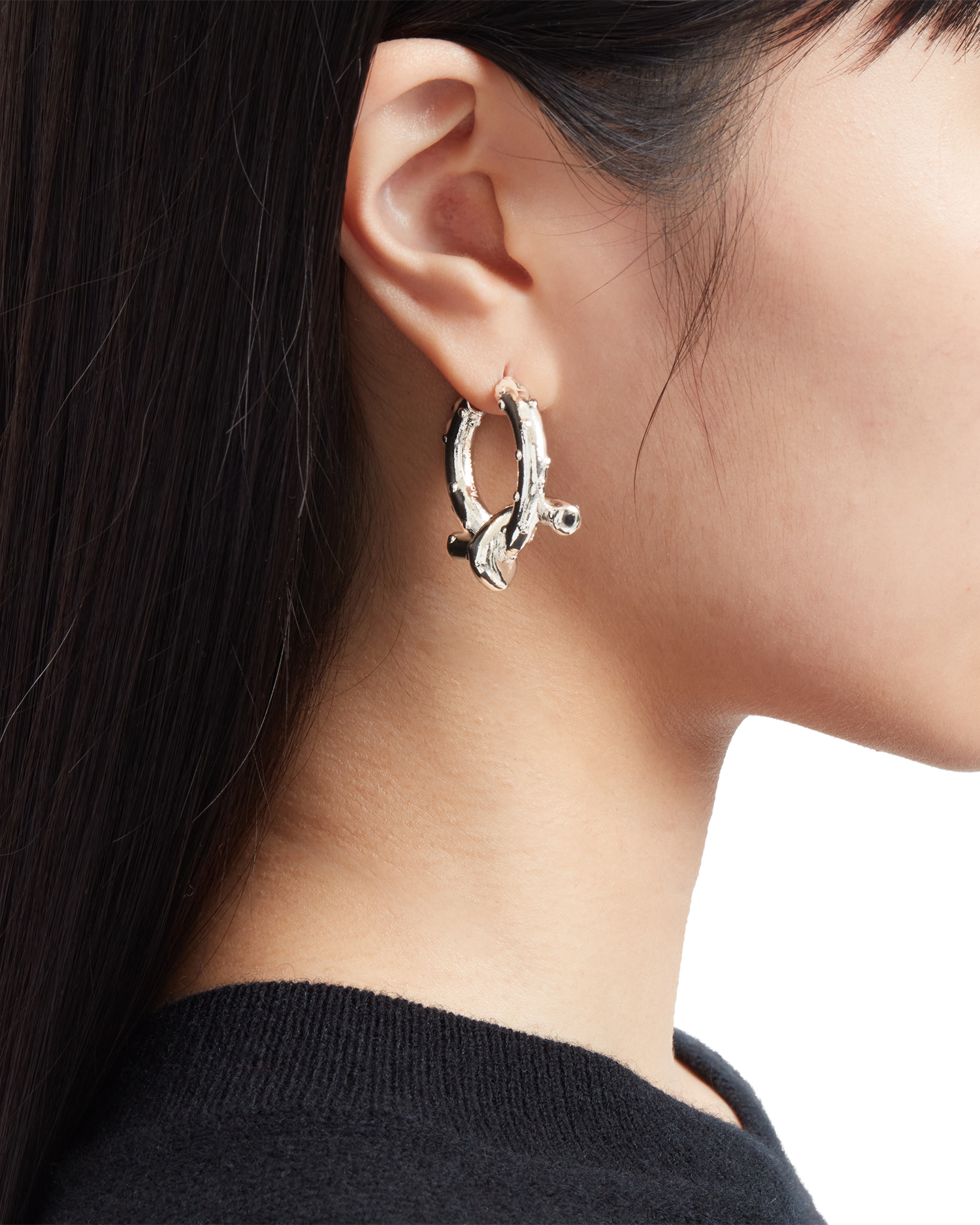 【写真UP】Acne Studios CHAIN LOCK EARRING Acne Studios - Chain lock earring - Silver