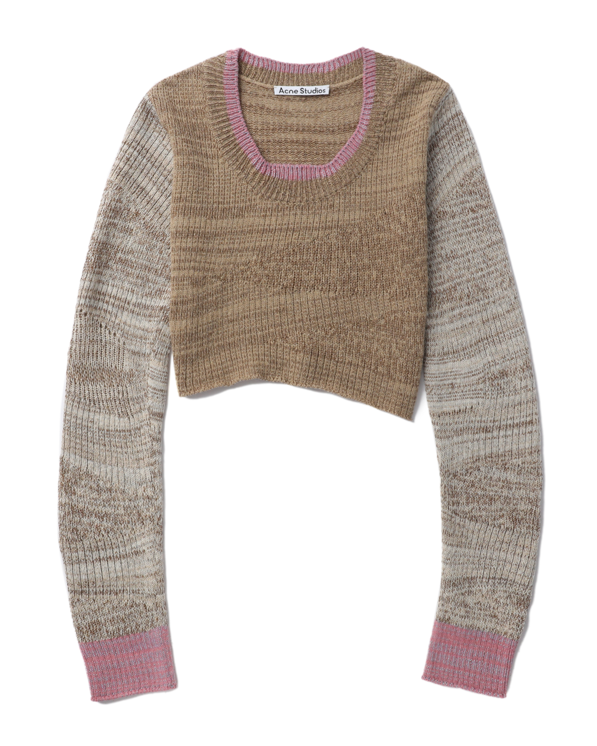 Acne Studios / アクネストゥディオズ | Asymmetric Distorted Jumper Knit ニット | S | ブラウン/ピンク/ベージュ | レディース Acne Studios / アクネストゥディオズ | Asymmetric Distorted