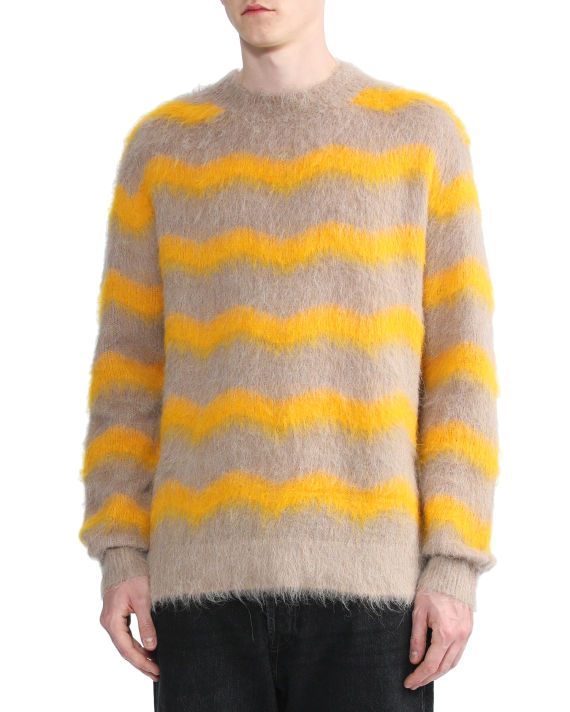 Striped fuzzy sweater image number 2