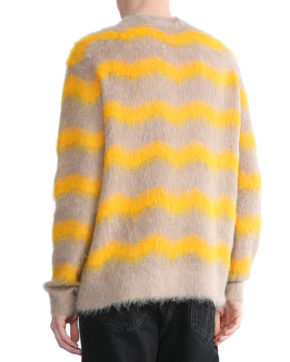 Striped fuzzy sweater image number 3
