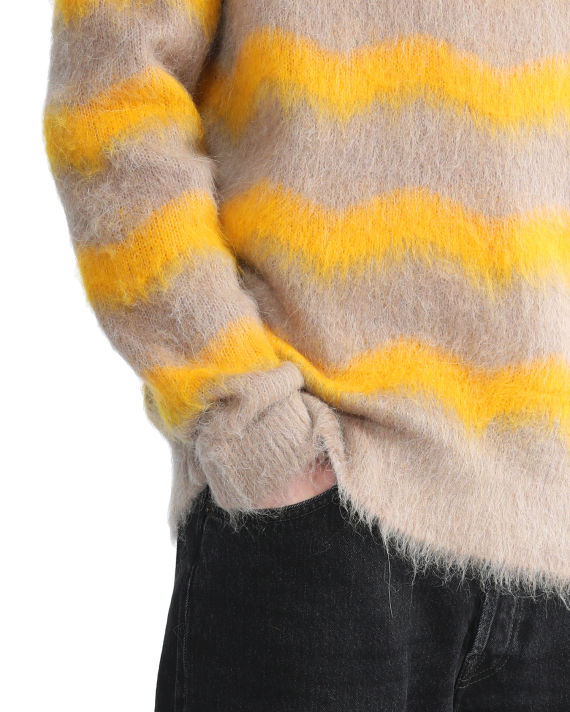 Striped fuzzy sweater image number 4