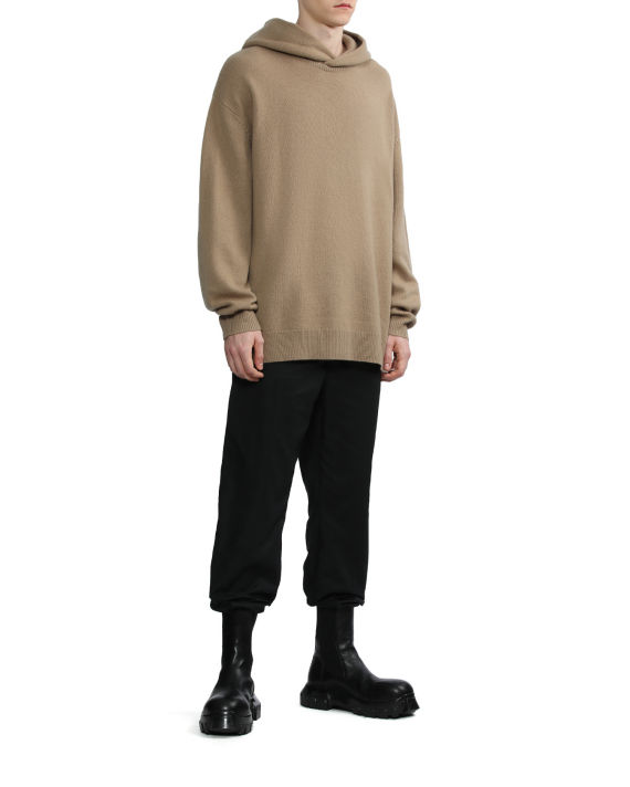 Relaxed knit hoodie image number 1