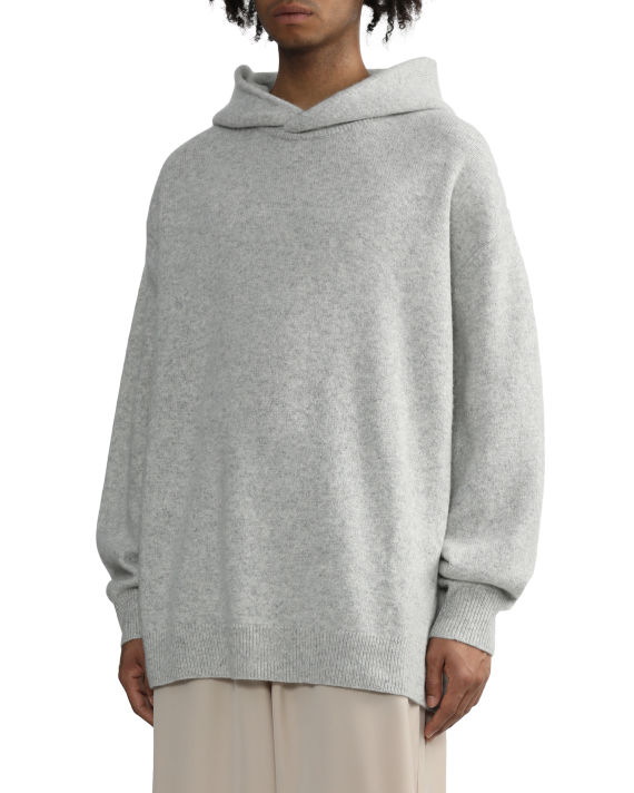 Wool cashmere knit hoodie image number 2