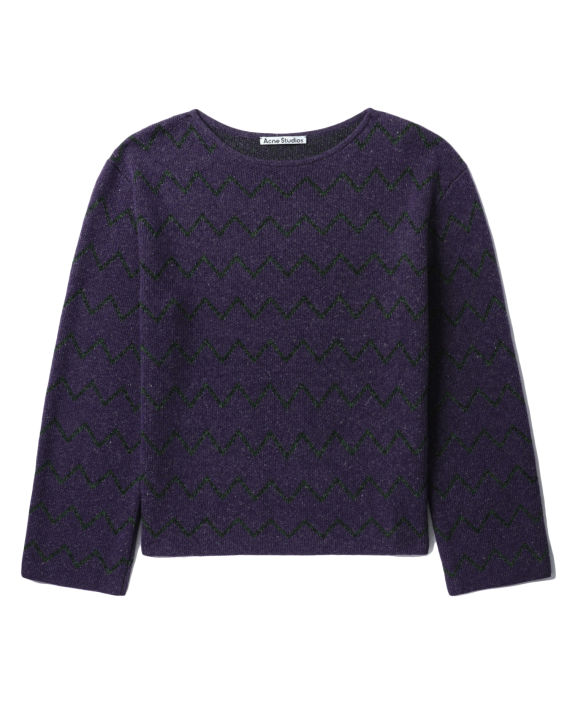 Relaxed jacquard sweater image number 0