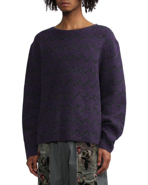 Relaxed jacquard sweater image number 2
