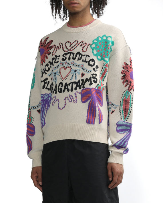 Floragatan jacquard sweater image number 2