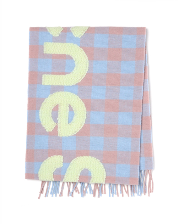 Acne Studios Check logo scarf