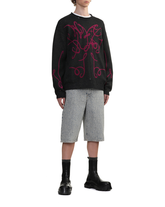 Acne Studios Monogram denim shorts