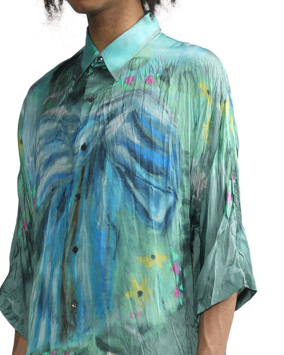 Printed button up shirt image number 4