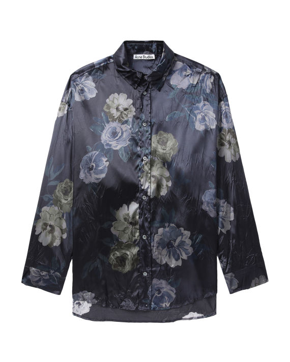 Printed button-up shirt image number 0