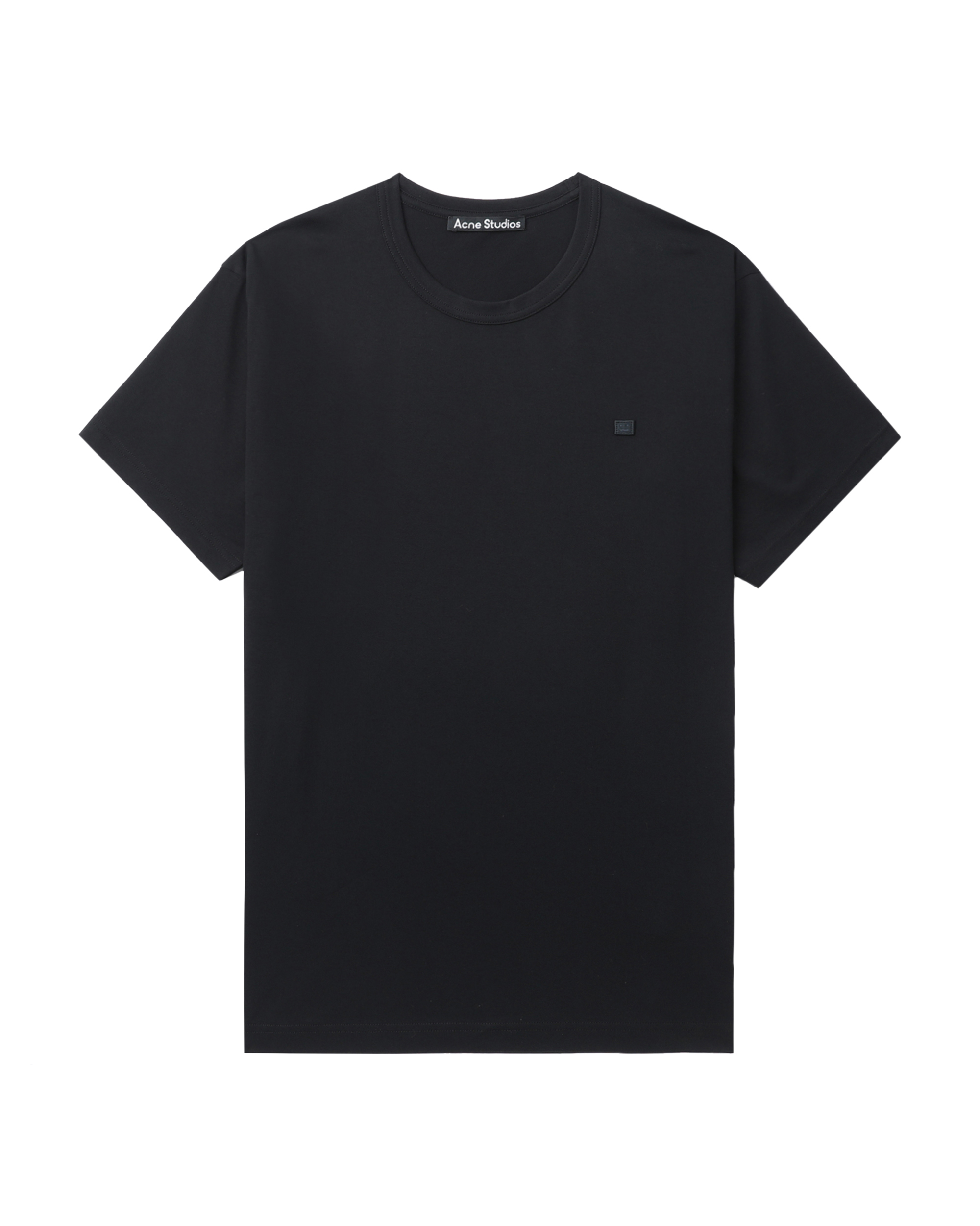 Front of plain black t-shirt.