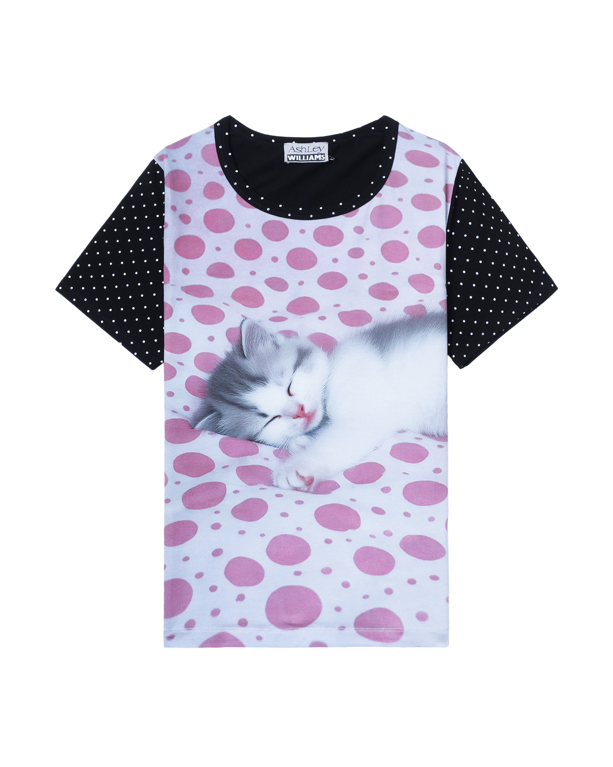 貓咪印花 T-Shirt